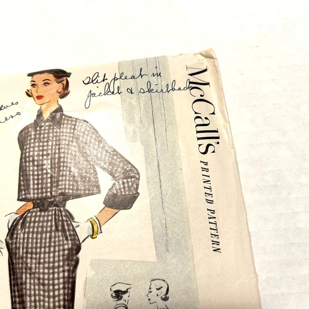 McCalls Vintage 1950's‎ Pattern #8577 Misses Dress and Jacket Size 14 HTF